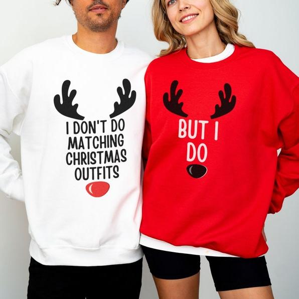 I Don't Do Matching Christmas Shirt Couples Christmas Pajamas Tops Matching Christmas Pajamas Couple Couples Christmas Shirts Christmas