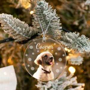 Custom Dog Picture Christmas Ornament, Personalized Dog Picture Ornaments, Dog Owner Christmas Gifts, Dog Lover Christmas Gift Ornaments