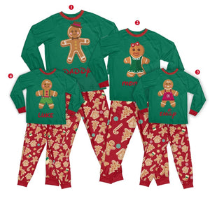 Personalized Christmas Gingerbread Man Family Pajamas Set, Custom Christmas Pajamas, Christmas Gift For Family Matching, Gift For Family