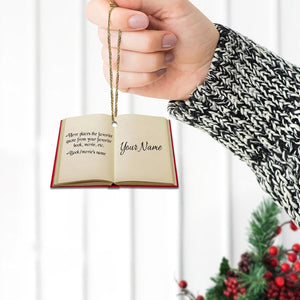 Personalized Reading Book Christmas Ornaments, Book Christmas Ornament, Librarian Book Ornament, Gift Reading Book Lover, More Book Ornament