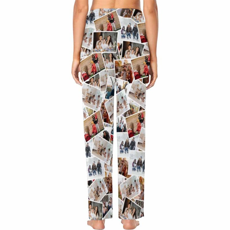 Customized Pajama Pants with Photo,Collage Photo Pants,Pictures Printed Pajama,Men's Pajama Bottoms,Gift for him,Birthday Day gift 20 pictures