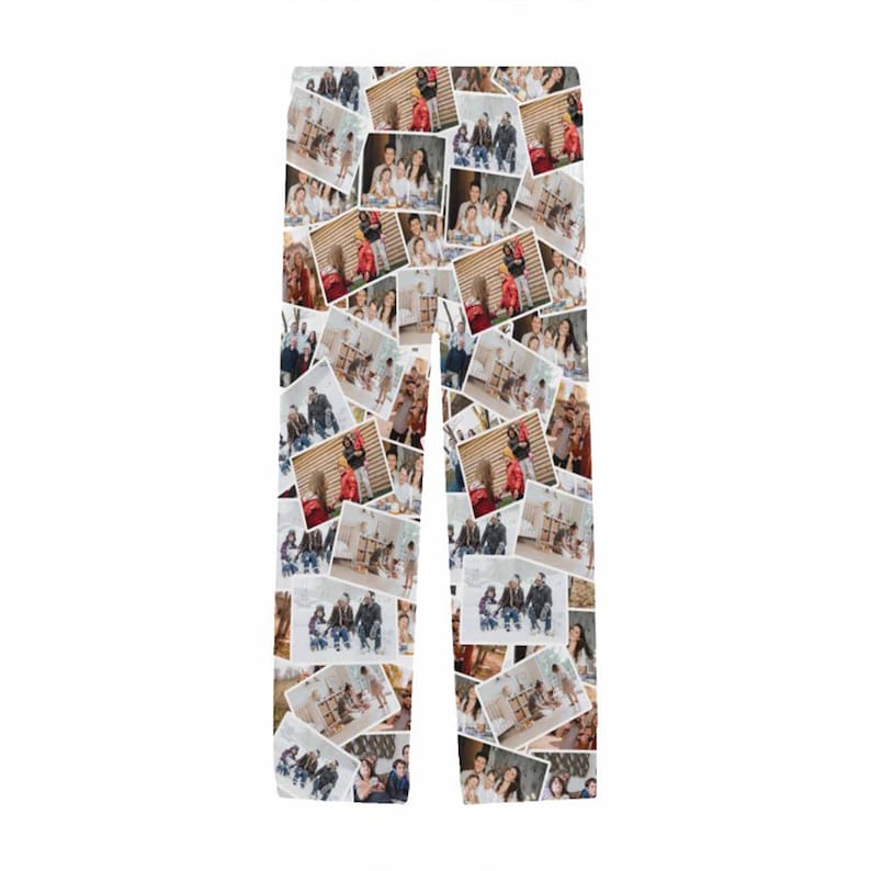 Customized Pajama Pants with Photo,Collage Photo Pants,Pictures Printed Pajama,Men's Pajama Bottoms,Gift for him,Birthday Day gift 20 pictures