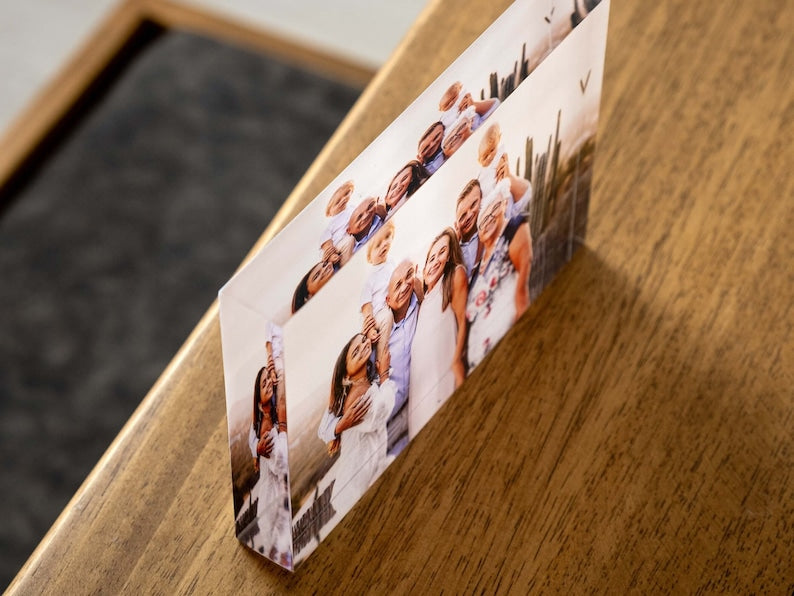 Personalized Photo Block, Acrylic Glass Photo Block, Custom Acrylic Block Photo, Crystal Wedding gift, Birthday, Father's Day Gift, Valentin