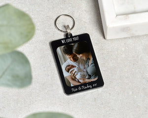 Dad Gift, Personalised Dad Father Keyring Keychain, Dad Custom Photo Gift, Birthday Gift for Dad, Acrylic Plaque, Christmas Gift for Dad