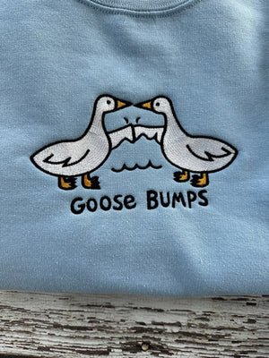 Embroidered Goose Bumps Sweatshirts | Goose Bumps Embroidery Crewneck | Funny Sweatshirts | Unisex Goose Embroidered | Animal Crewneck il_794xN.5441314624_4buv.jpg