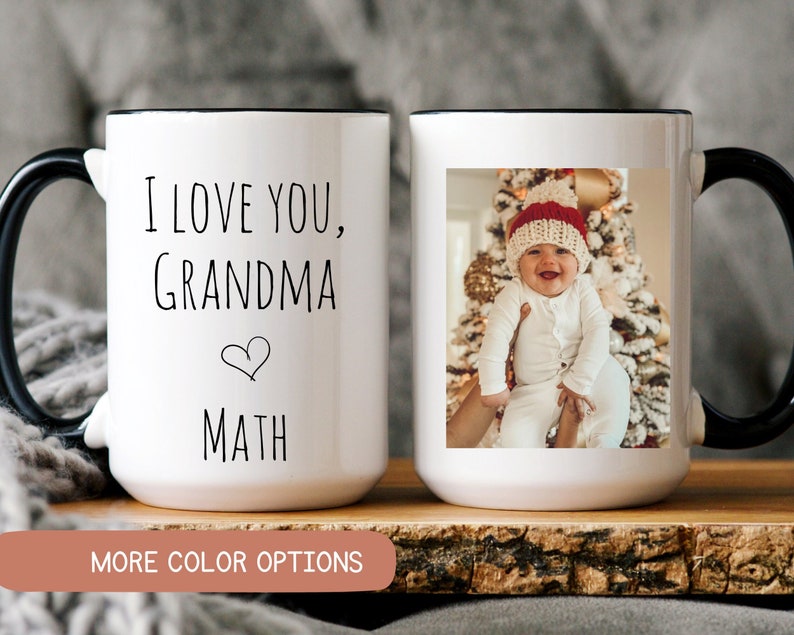 First Time Grandma Photo Mug, New Grandma Gift From Baby, I Love You Grandma, Custom Photo Grandma Mug, Mother's Day Gift For Mother In Law