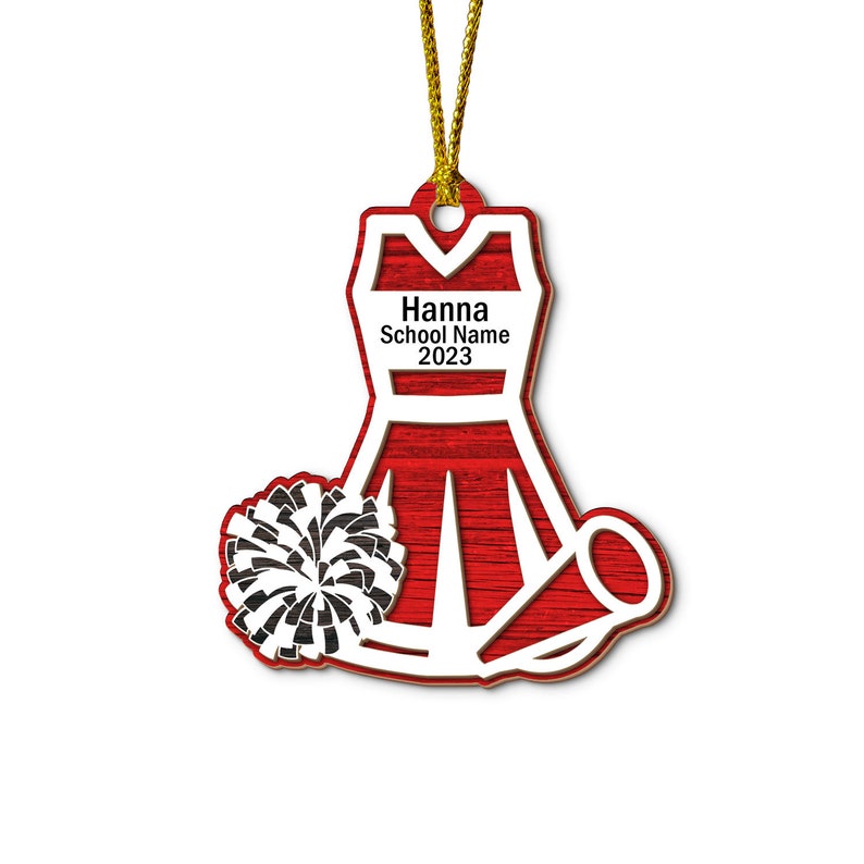 Personalized Cheerleader Ornament, Cheer Ornaments for Christmas Tree, Cheerleading Ornament, Cheerleader Ornament 2024, Cheerleader Gifts