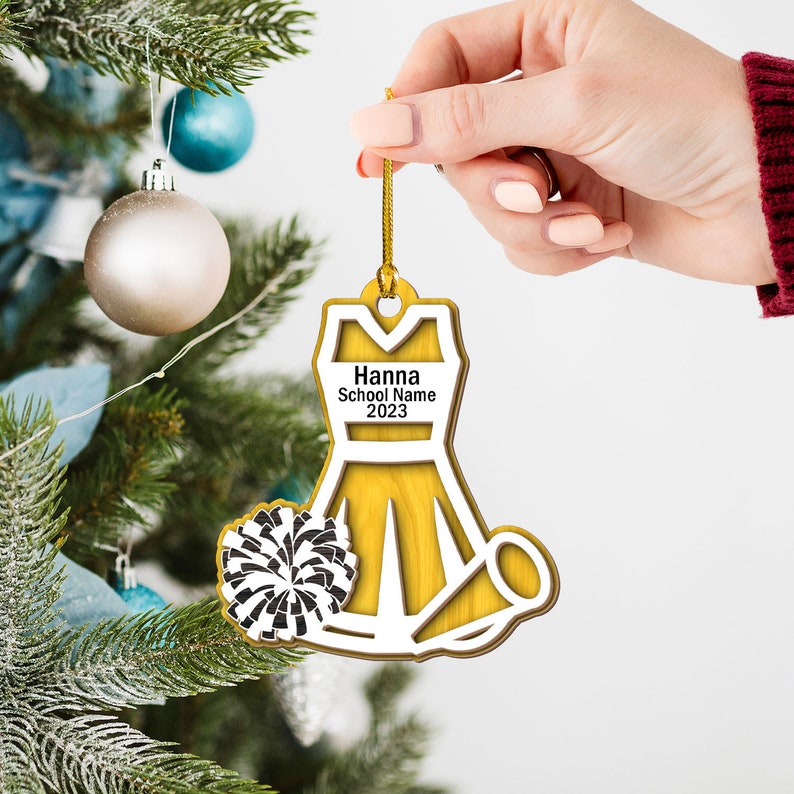 Personalized Cheerleader Ornament, Cheer Ornaments for Christmas Tree, Cheerleading Ornament, Cheerleader Ornament 2024, Cheerleader Gifts