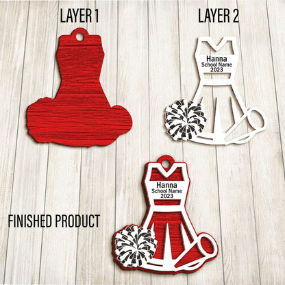 Personalized Cheerleader Ornament, Cheer Ornaments for Christmas Tree, Cheerleading Ornament, Cheerleader Ornament 2024, Cheerleader Gifts