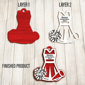 Personalized Cheerleader Ornament, Cheer Ornaments for Christmas Tree, Cheerleading Ornament, Cheerleader Ornament 2024, Cheerleader Gifts