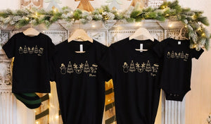 Family Christmas outfit.Family outfit.Partner look family Christmas shirts.Family matching set.Matching set for mom, dad, mini and baby.