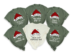 Personalized Dear Santa Family Christmas Matching Shirts Gift, Dear Santa Xmas Family Shirts, Funny Christmas Quotes Shirt,Custom Family Tee