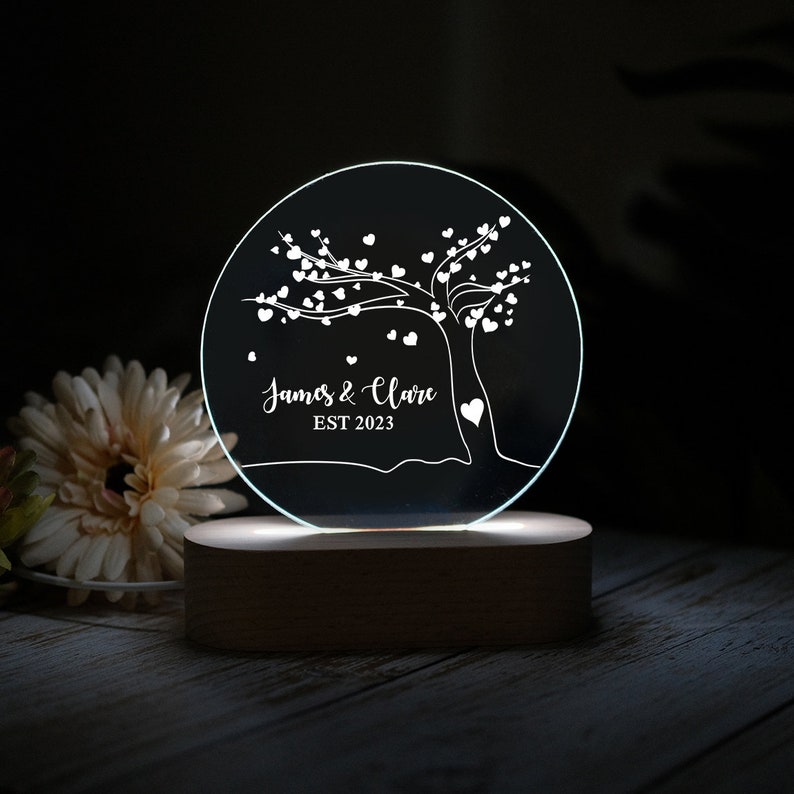 Tree Of Love Couples Night Light,Wedding Gift,Romantic Gift For Couples, Couples Anniversary Gift, LED Night Ligh,Valentines Gift