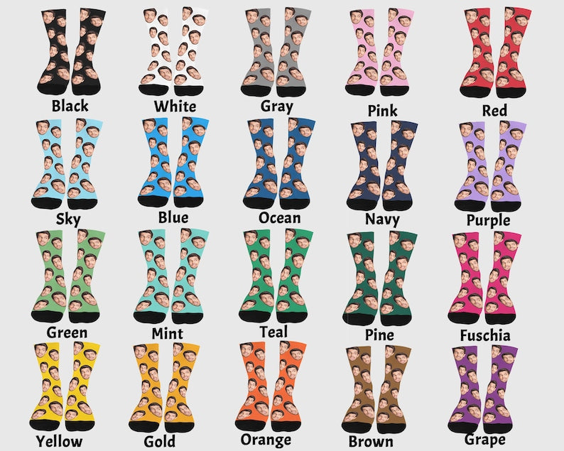 Custom Face Socks, Custom Socks for Man Women, Personalized Picture Socks, Photo Sock, Custom Sock Gift for Dad, Custom Father's Day Gifts