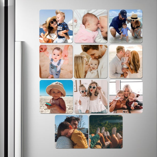 Custom Fridge Magnet with Photo Personalized Photo Magnet Family Vacation Print Custom Gift Holiday Refrigerator Magnet Gift for Mom/Dad