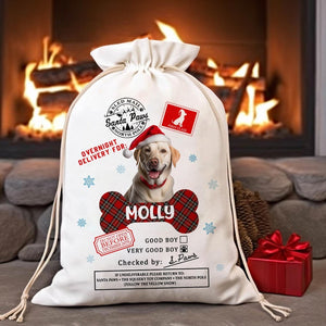 Personalized Photo Christmas Santa Sack For Christmas, Christmas Gifts Bags For Pets, Christmas Present Sack, Christmas Sack for Dogs Cats