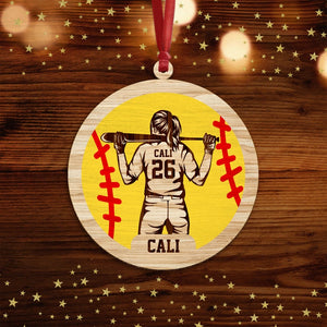 Personalized Softball Ornament, Custom Softball Ornaments, Softball Christmas Ornament, Sports Ornament Personalized, Sport Team Ornament
