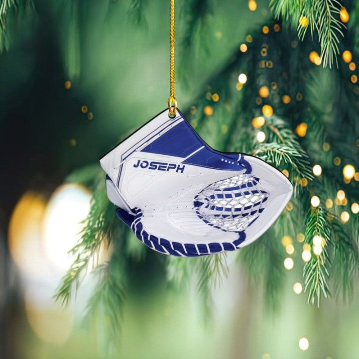 Hockey Goalie Glove 2D Ornament, Christmas Hockey Custom Ornament, Hockey Goalie Gift, Hockey Lover Gift