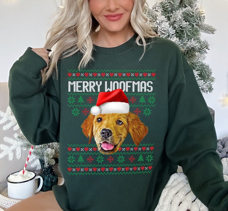 Merry Woofmas Personalized Ugly Christmas Sweater with Dog Photo, Custom Christmas Gift for Dog Owners, funny ugly christmas sweater il_794xN.5457268330_ldy0.jpg