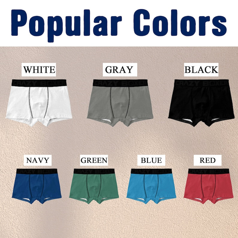 Personalized Boxers for Husband/Boyfriend,Anniversary/Birthday/Valentines Day Gift for Him, Face Underwear for Men,Custom Photo Boxer Briefs