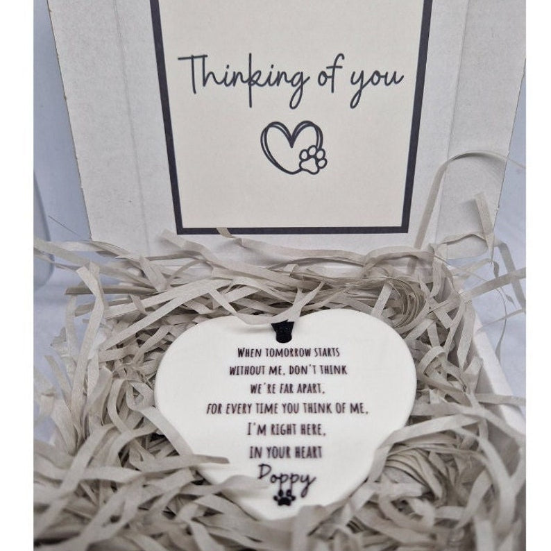 Dog death Gift ,Dog Remembrance Gift , Dog loss , When Tomorrow starts without me