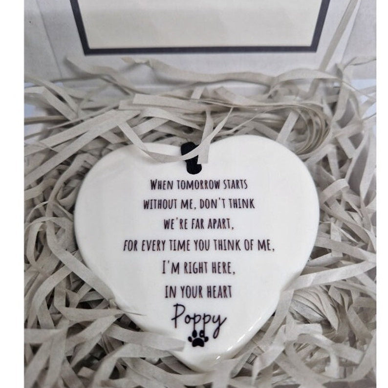 Dog death Gift ,Dog Remembrance Gift , Dog loss , When Tomorrow starts without me