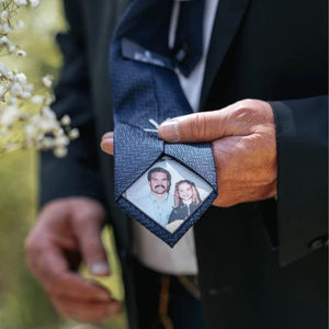 Custom Photo Patch for ties, Christmas, gifts, tie patch, grampa, wedding, father of the bride, fathers day, micro wedding, anniversary, dad