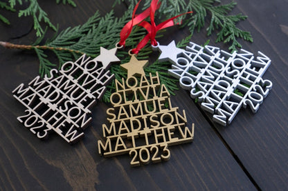 Family Christmas Ornament - Personalized Ornament With Names - Christmas Tree Ornament