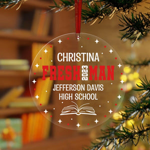 Freshman Year Personalized Ornament, Gift for Teens-High School Freshman 9th Grade College, Christmas Ornament 2024, College Student Gift