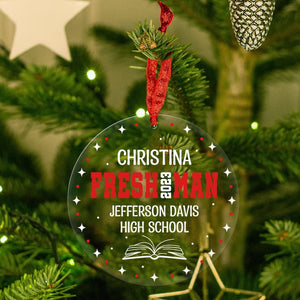 Freshman Year Personalized Ornament, Gift for Teens-High School Freshman 9th Grade College, Christmas Ornament 2024, College Student Gift