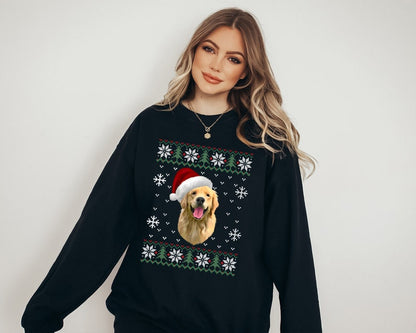 Custom Dog Sweatshirt, Custom Pet Christmas Ugly Sweater, Custom Dog Christmas Sweater, Dog, Mom Sweater, Ugly Christmas Sweater,