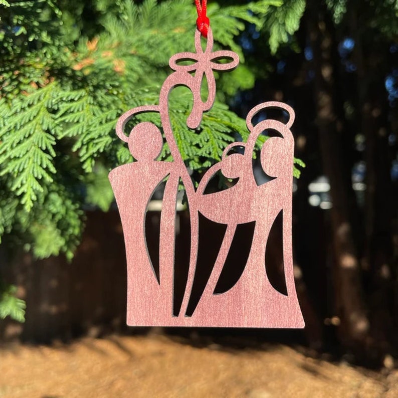 Christmas Nativity Ornament, Laser Cut Ornament Decor