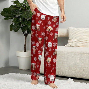 Custom Face Pajama Pants,Personalized Pajama Trousers for Men Women,Custom Pet Face Photo Couple Pajama Pants,Birthday Gift