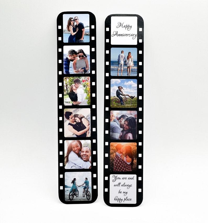 Personalised Photo Bookmark Film Strip. Personalised Anniversary Gift. Romantic Gift. Birthday Gift. Wedding Gift. Gift for Him or Her.