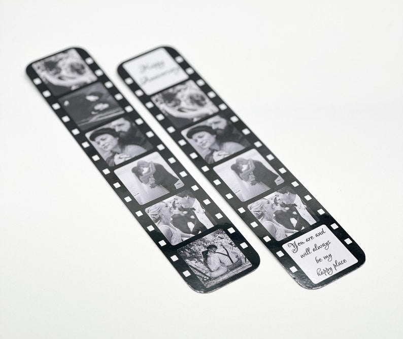 Personalised Photo Bookmark Film Strip. Personalised Anniversary Gift. Romantic Gift. Birthday Gift. Wedding Gift. Gift for Him or Her.
