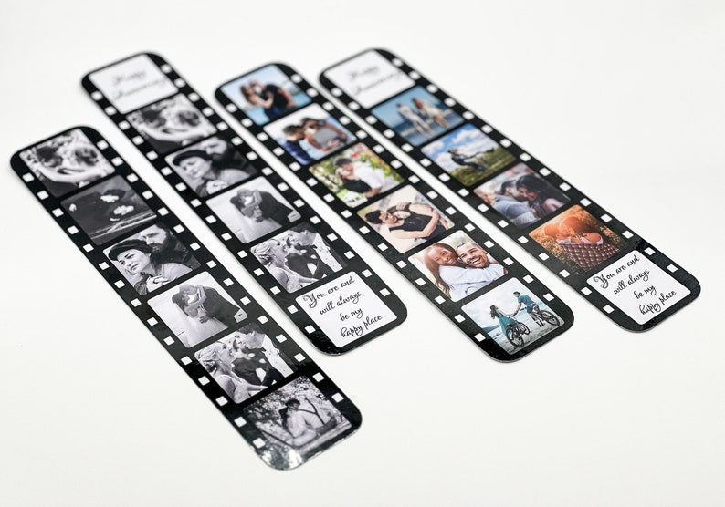 Personalised Photo Bookmark Film Strip. Personalised Anniversary Gift. Romantic Gift. Birthday Gift. Wedding Gift. Gift for Him or Her.