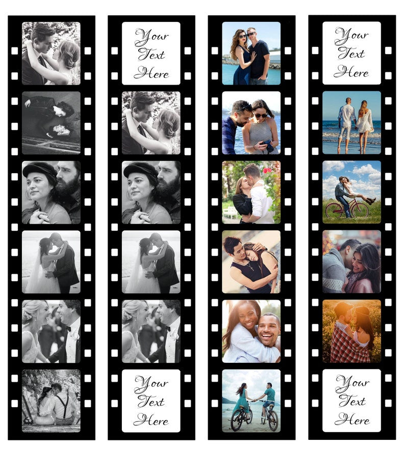 Personalised Photo Bookmark Film Strip. Personalised Anniversary Gift. Romantic Gift. Birthday Gift. Wedding Gift. Gift for Him or Her.