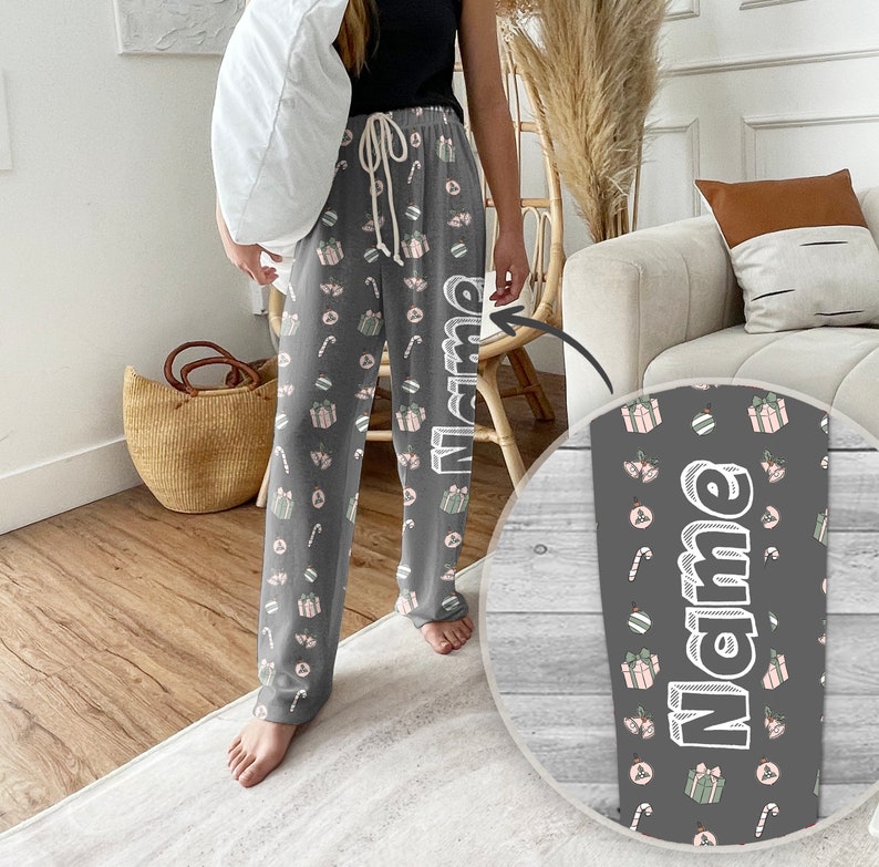 Personalized Christmas Pajama Pants: Groovy Holiday Family PJs