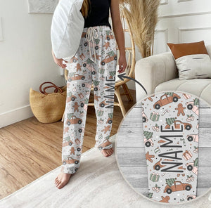 Personalized Christmas Pajama Pants: Groovy Holiday Family PJs