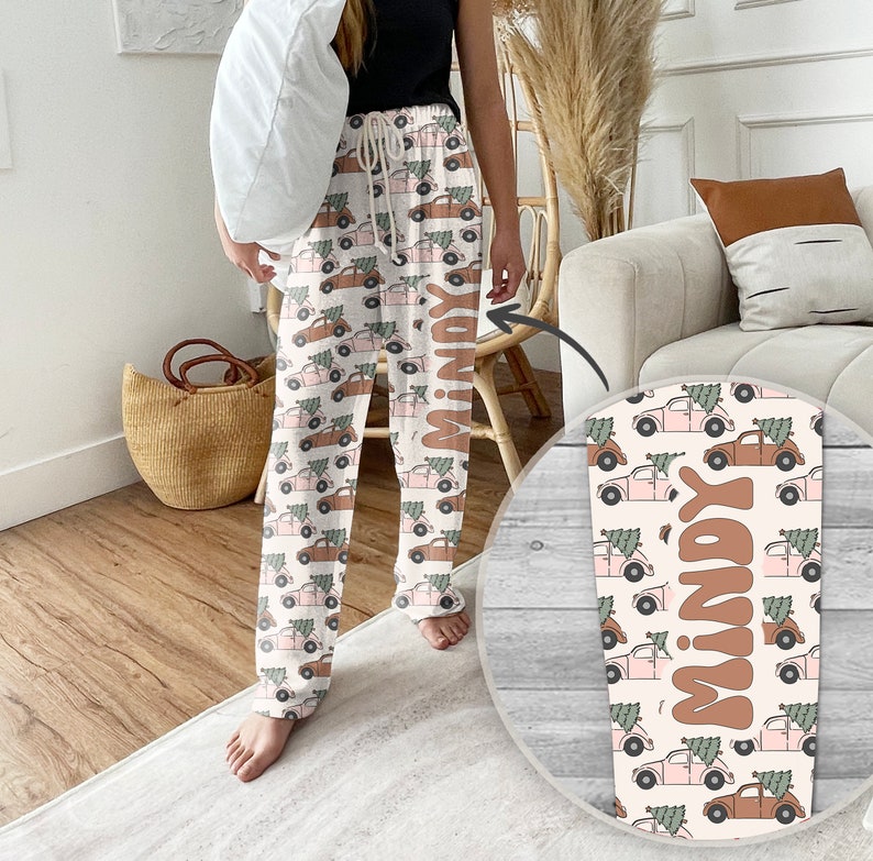 Personalized Christmas Pajama Pants: Groovy Holiday Family PJs