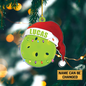 Personalized Pickleball Christmas Ornament, Acrylic 2D Ornament, Custom Pickleball Acrylic Ornament, Christmas Gift For Pickleball Lover