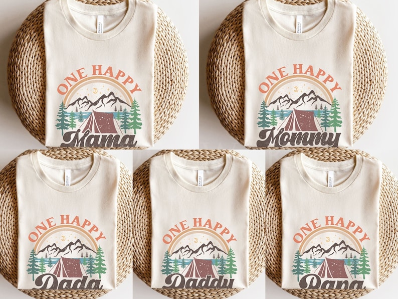 One Happy Camper 1st Birthday Shirt, Camping First Birthday Outfit, Family Matching Camp Tees, Camping Vacation Shirt, 1st Birthday Boy Girl