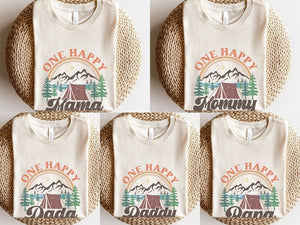 One Happy Camper 1st Birthday Shirt, Camping First Birthday Outfit, Family Matching Camp Tees, Camping Vacation Shirt, 1st Birthday Boy Girl
