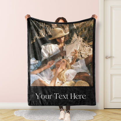 Personalized best friend Photo Blanket Collage, friend Blanket, Picture Blanket With Text, Memorial Blanket, Best Friend Gift