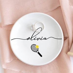 Tennis Jewelry Dish / Tennis Team Gifts for Girls / Birthday Gift for Daughter / Tennis Senior Gifts 2025 / Trinket Dish / Tennis Coach Gift