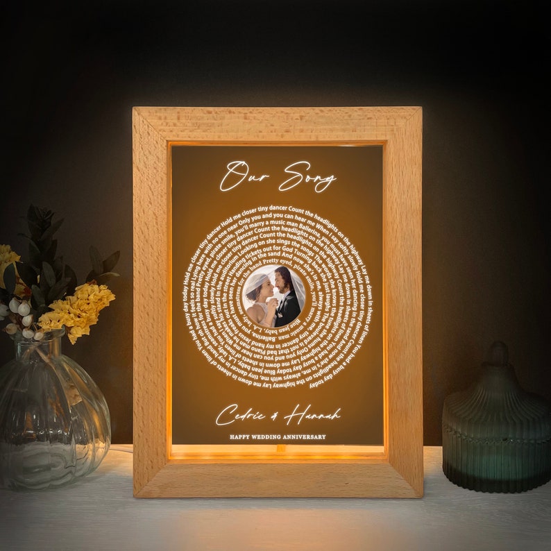 Wedding Song Gift, Song Lyrics Print, Our First Dance Lyrics, Custom Vinyl Record, Personalised Anniversary Gifts