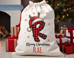 Merry Christmas Santa Sack, Kids Present Gift Bag, Personalized Gift Bag, Santa Stocking Drawstring Bag, Christmas Sack