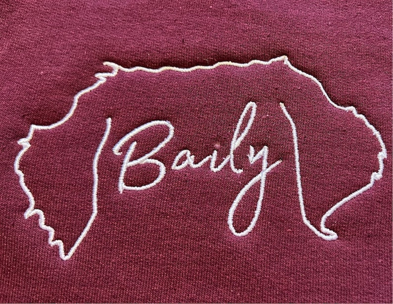 EMBROIDERED Dog Ears with Personalized Names