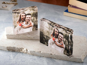 Personalized Photo Block, Acrylic Glass Photo Block, Custom Acrylic Block Photo, Crystal Wedding gift, Birthday, Father's Day Gift, Valentin