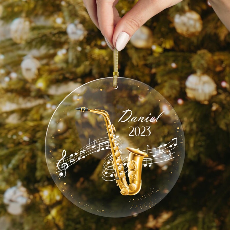 Saxophone Ornament, Saxophone Player, Saxophone Gifts, Music Ornament, Instrument Ornament, Music Gift, Gifts For Musicians, Music Teacher